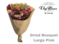 Dried Bouquet Large Pink X8